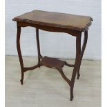 Edwardian two tier occasional table, 75 x 66cm
