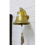 Brass wall mounted bell with impressed date 1839