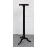 Mahogany torchere stand, (one leg a/f) 138cm