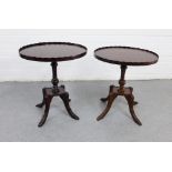 Pair of reproduction side tables, 55 x 48cm (2)