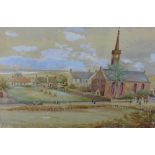 R.H Eagle, 19th century view of Portobello, Watercolour, signed and dated 1882, in glazed frame,