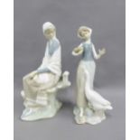 Two Lladro porcelain figures, tallest 24cm (2)