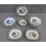 19th century Staffordshire part dinner service (a lot)