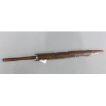 South Sea,Rennel Islands barbed wooden spear, 66cm long