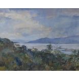 John Linfield RWS, Kyle of Lochalsh Scottish Landscape, Watercolour, signed, in glazed giltwood