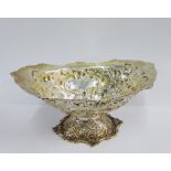 Victorian silver bowl, John Aldwinckle & Thomas Slater, London 1891, the bowl of oval outline and
