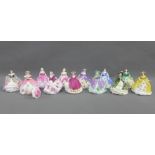 A set of twelve Coalport Fairest Flowers figures to include Jasmine, Heather, Flora and Pansy,