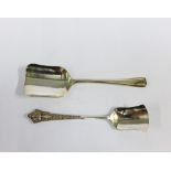 Edwardian silver shovel spoon, Sheffield 1904 and an Epns spoon (2)