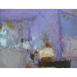 Drummond Mayo (Scottish b.1929) Purple landscape, Oil on board, inscribed verso and dated 2006,