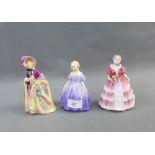 Royal Doulton figure Marie and Ruby together with a Doulton style figure , tallest 14cm (30