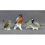 Collection of three Karl Ens bird figures, tallest 13cm (3)