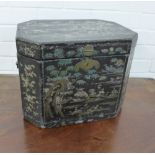 19th Century Chinese Export Ware lacquered box, 29 x 37cm