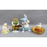 Wade blow up Disney figure of Thumper, Wade Wind in the Willows Toad figure, Wade porcelain