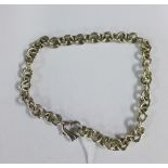 Contemporary silver heart link chain necklace