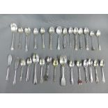 A quantity of silver and white metal spoons, etc (a lot)