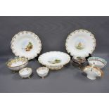 Noritake porcelain trinket dishes etc and 19th century porcelain part dessert set, (9)