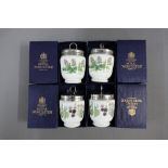 Four Royal Worcester egg coddlers, boxed (4)