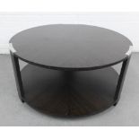 Julian Chichester 'Tribeca' circular two tier coffee table, 46 x 100cm