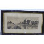 After R.D Winter, a 19th century engraved print in a glazed frame, size overall 95 x 55cm