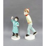 Two Royal Worcester Freda Doughty figures to include February and Tuesday's Child is Full of