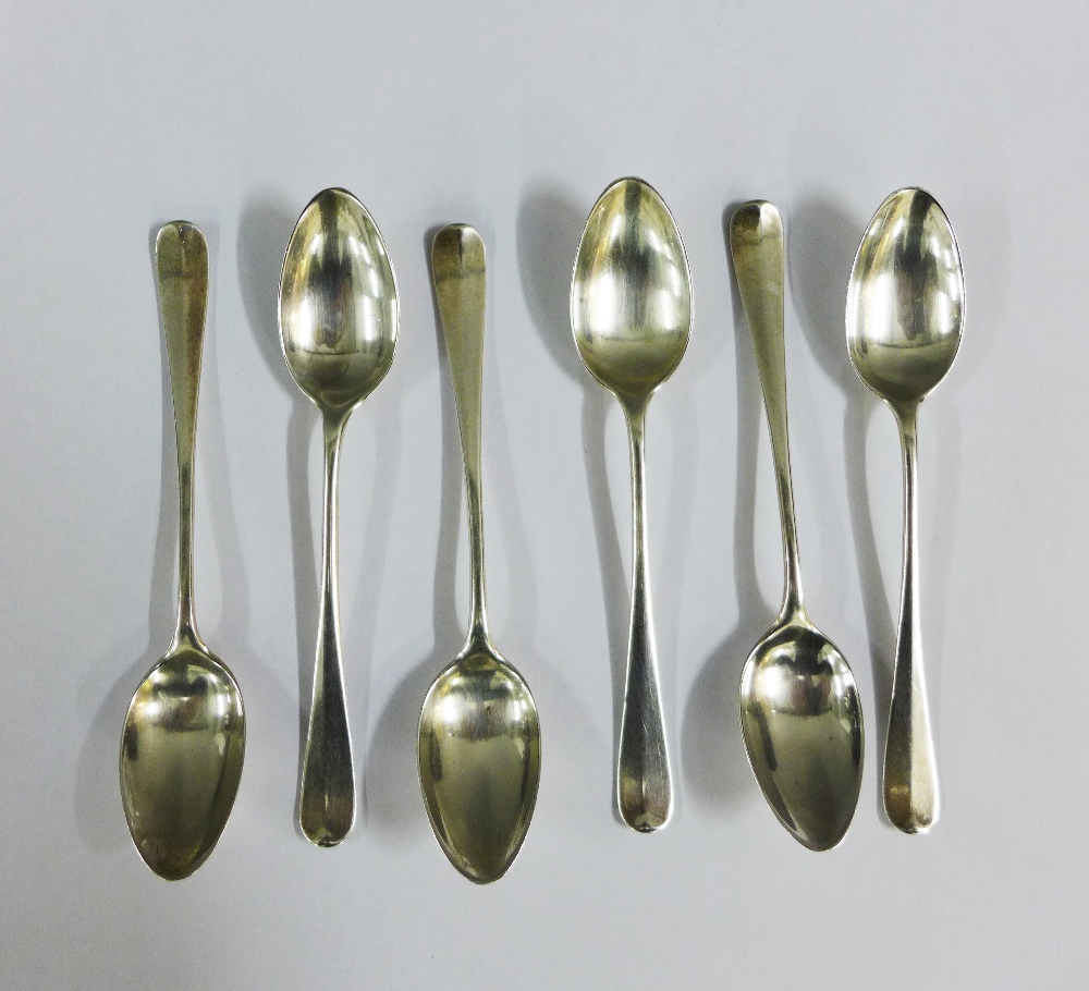 Set of six Birmingham silver teaspoons (6)