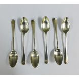 Set of six Birmingham silver teaspoons (6)