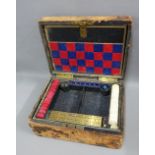 19th century games compendium box retailed by W & J Milne, 126 Princes Street, Edinburgh, the