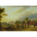 W. Smeall, Blackhall Village, Edinburgh, Oil on Board, signed, framed, 27.5 x 19.5cm