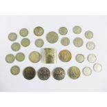 A quantity of pre Decimal UK coins to include half crowns and florin's, selection of QEII