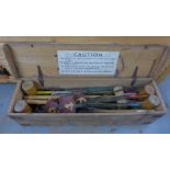 Vintage croquet set, in pine box