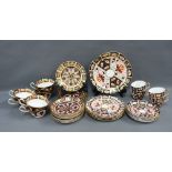 Royal Crown Derby Imari pattern 1128 teaset and a Royal Crown Derby Imari pattern 2451 part