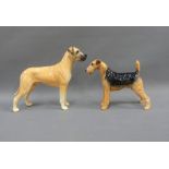 Two Beswick dog figures to include Cast Iron Monarch and Ruler of Ouborough, tallest 17cm (20