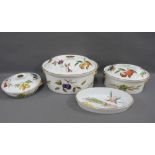 Royal Worcester Evesham pattern oven to table wares to include two oval tureen with covers, circular