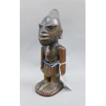 Yoruba wooden figure, 22cm high