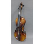 Early 20th century Czech violin, 56cm long