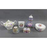 Mixed lot of porcelain items to include a Royal Worcester Roanoke pattern bowl, Paragon Highland