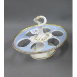 19th century Spode porcelain egg stand, 15cm high