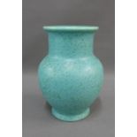 Pilkingtons Royal Lancastrian green crystalline glazed vase, impressed marks and number 3043, 16cm