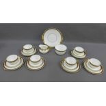 Royal Doulton Greek Key pattern twelve place setting teaset (a lot)