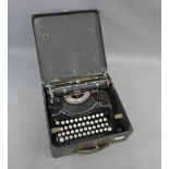 Vintage typewriter in a fitted case