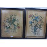 Pair of 19th century coloured botanical prints, framed under glass in ebonised frames, 46 x 57cm