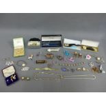 A quantity of gents and lady's vintage wrist watches, costume jewellery and bric a brac, etc ( a