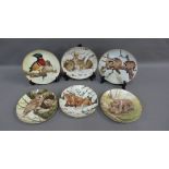 Set of six Forest Year collector's plates (6)