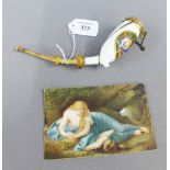 The Penitent Magdalene, a handpainted porcelain pie with gilt metal mounts and the Three Graces to