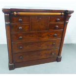 Victorian mahogany Scotch chest of drawers, 176 x 128cm