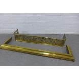 Two brass fenders, largest 38 x 146cm (2)