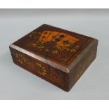 Early 20th century playing cards box and cards, 16 x 12cm