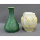 Two Royal Lancastrian pottery vases to include one by Gladys Roger and E.T Radford, impressed