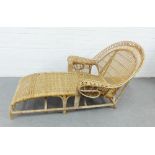 Rattan lounger / day bed 160 x 85cm