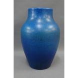 Pilkingtons Royal Lancastrian mottled blue glaze baluster vase, shape number 2085, with impressed